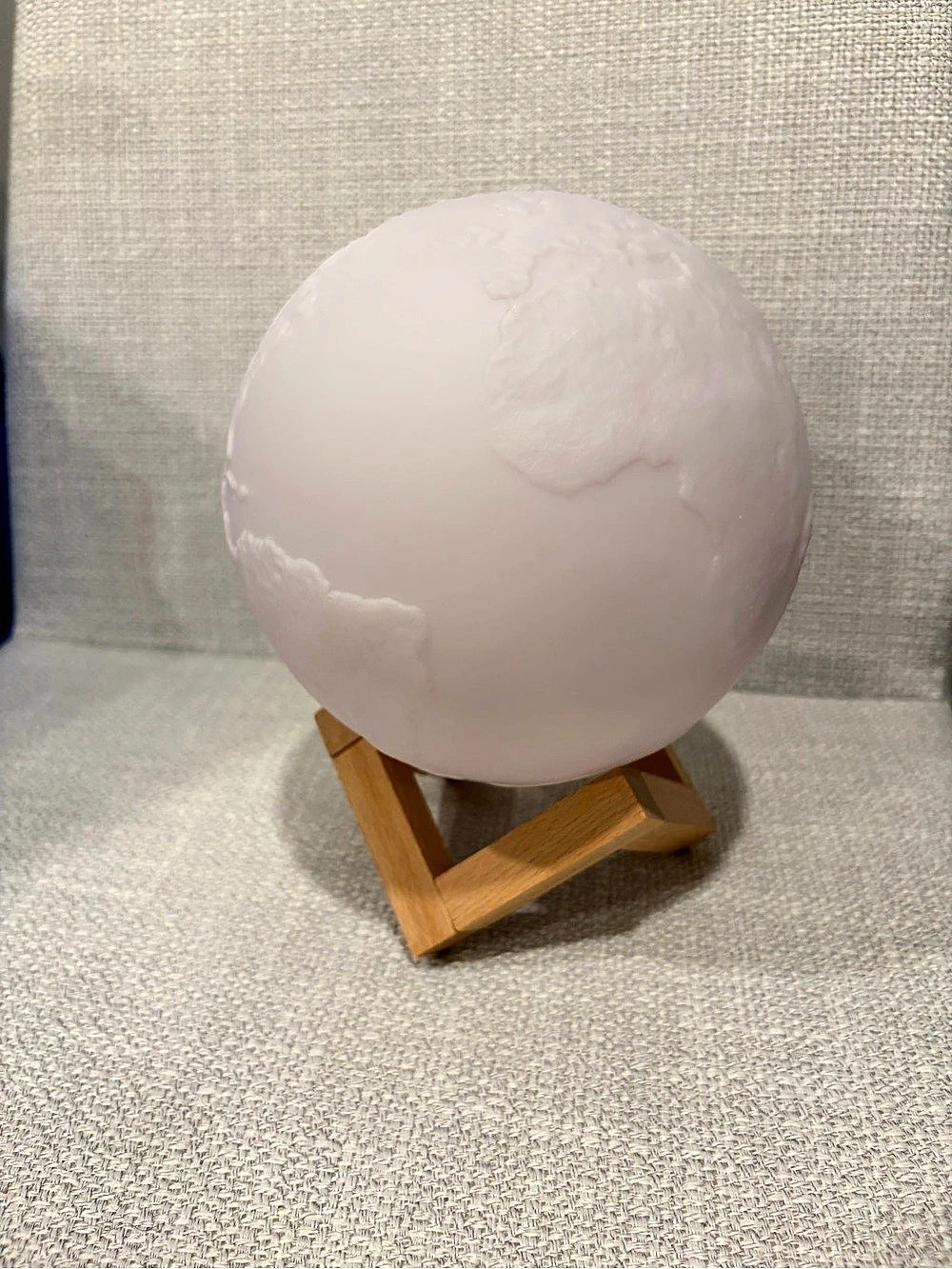 Earth Globe Decor, White & blue